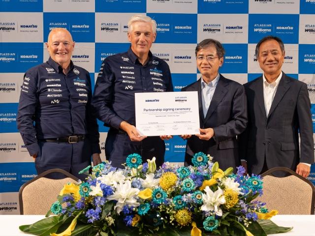 Globalne partnerstwo Komatsu i Atlassian Williams F1 Team